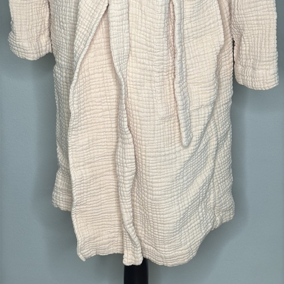 Skin Worldwide Cotton Long-Sleeve Robe in Ballet Pink Size 4 (Women's XL) - Picture 5 of 11